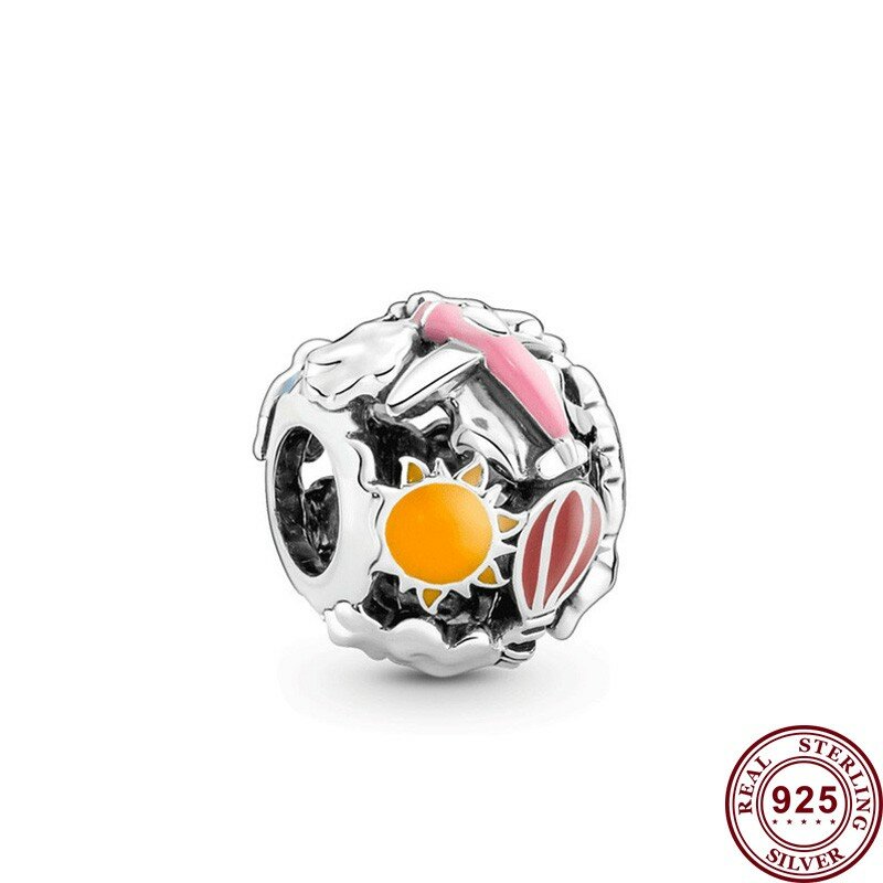Gorąca sprzedaż 925 srebrne seria Ocean żółwia ośmiornica kameleon z Logo koraliki do oryginalnej damskiej bransoletki naszyjnik DIY Charm biżuteria