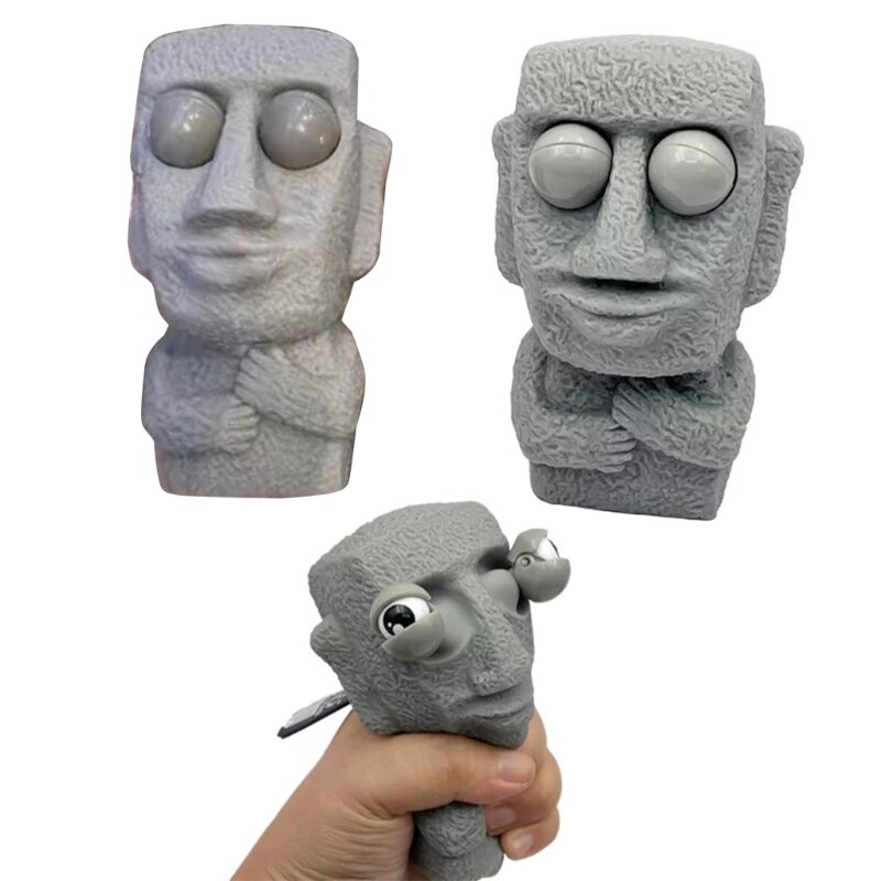 HUYU Decompression Toy Rock Man Stress Vent Toy Kids Party Gift Office Squeeze Toy