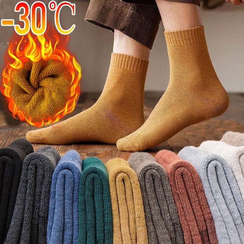 Fashion Harajuku Sox Home Hosiery Heat Autumn Winter Indoor Floor Socks Thicken Plush Stockings Men Lady Casual Cold-proof Warm
