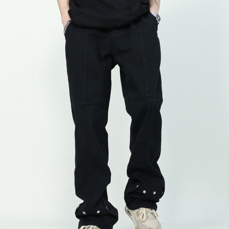 Джинсы в американском стиле для мужчин, модные Молодежные Прямые повседневные Простые универсальные брюки в стиле Харадзюку, красивые модные шикарные