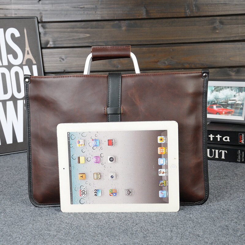 Роскошный деловой портфель для мужчин, Высококачественная кожаная сумка через плечо Crazy Horse, мужская сумка для ноутбука