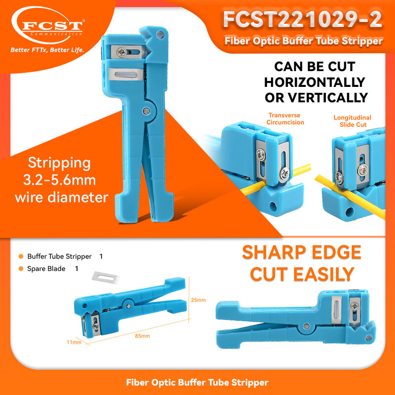 FCST 45-162 45-163 45-165 Fiber Optic Stripper Coaxial Cable Stripper Optical Cable Slitter Tool Beam Tube Stripper