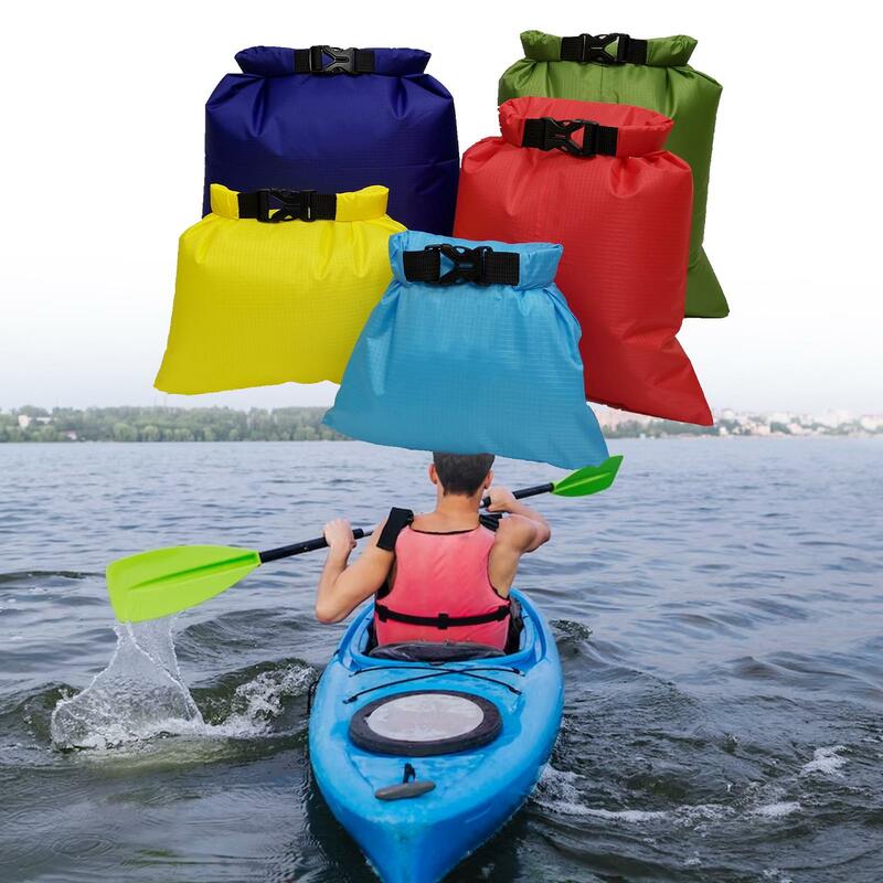 5Pcs Dry Bag borsa impermeabile Set durevole leggero fibbia apertura 1.5L 2.5L 3.5L 4.5L 6L taglie Multiple per la pesca nuoto