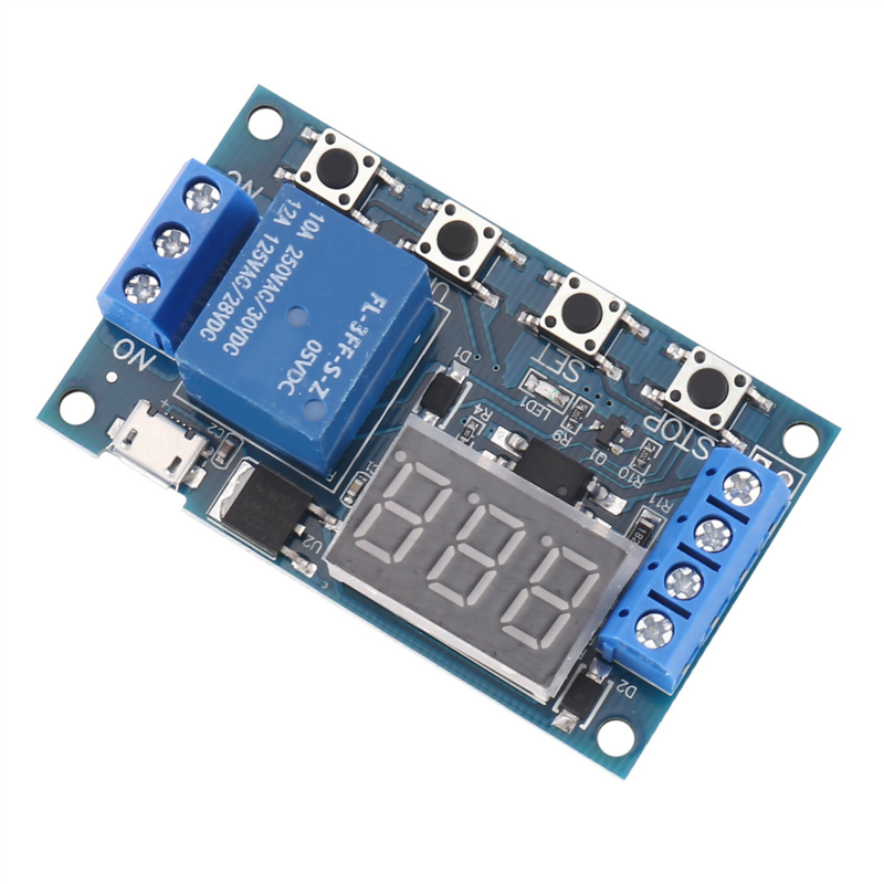 HW-521 Digital Time Delay 1 Way Relay Trigger Cycle Timer Delay Switch Circuit Board Timing Control Module
