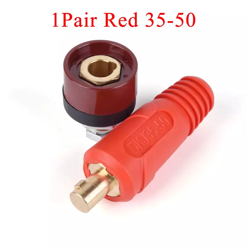 Adaptor steker soket konektor cepat kabel perempuan pria Fitting cepat DKJ 10-25 35-50 Las gaya Eropa untuk Dinse