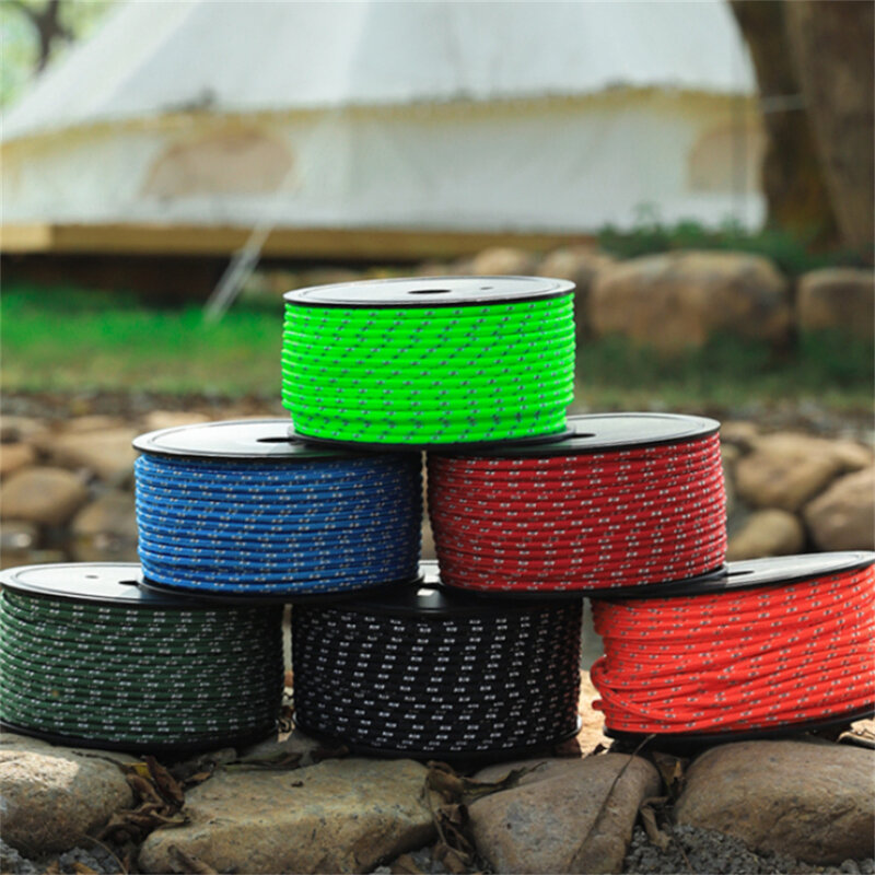 2023 30m Paracord 6mm Paracord 7 Strand Core Outdoor Camping Rope Parachute Cord Lanyard Tent Multifunction Cordave Clothesline
