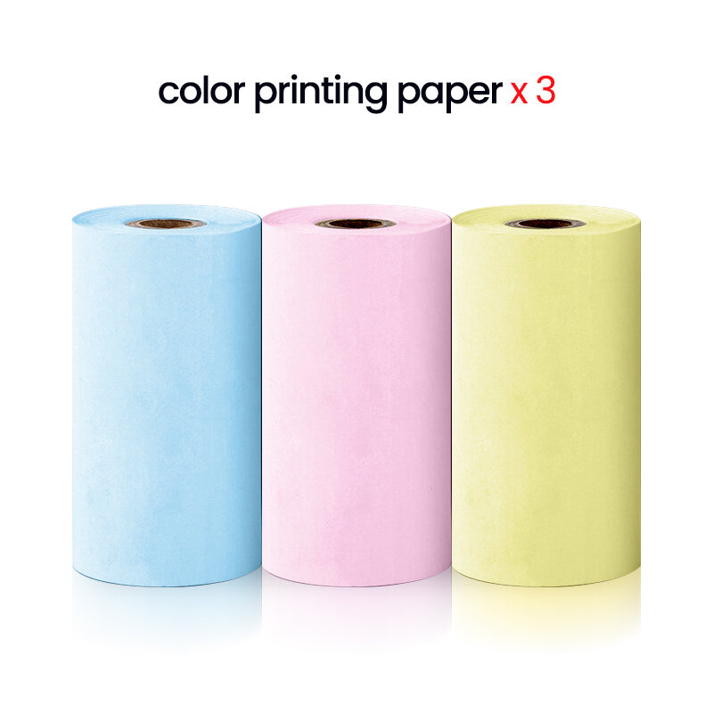 Rollo de papel de impresión para niños, accesorios de repuesto para cámara de impresión instantánea, pegatina de papel de impresión térmica a Color, 57MM