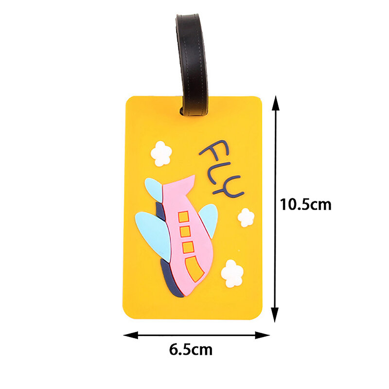 Creative Baggage Boarding Tags Silicone Luggages Tag  Suitcase ID Address Holder Luggage Tags Label Travel Bag Parts Accessories