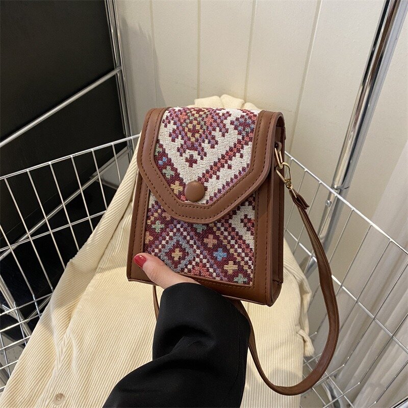 Сумка кросс-боди Женская маленькая, модный саквояж кросс-боди в Корейском стиле, Роскошный дизайнерский чемоданчик на плечо для телефона, зима