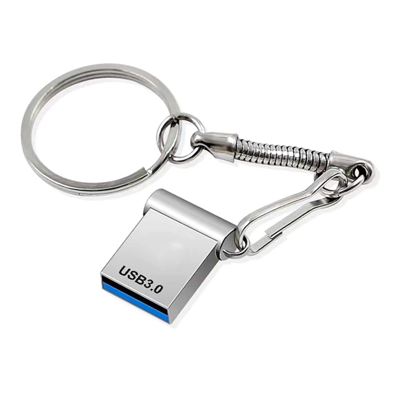 Clé USB 3.0 argentée pour voiture, disque U, mini clé USB, 2 To, 2 pièces
