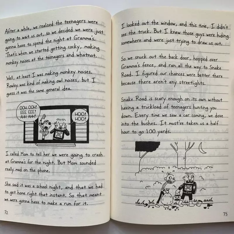 Setengah Set 8 Buku diari buku berbahasa Inggris untuk anak wig buku diari kotak anak Wimpy buku fiksi anak-anak libros