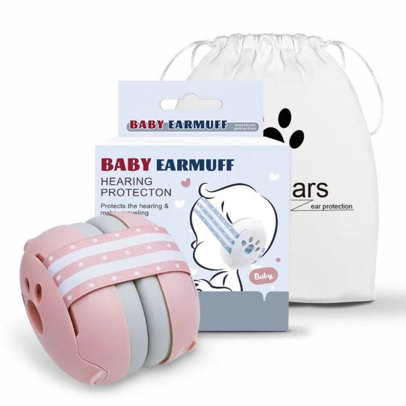 Cache-oreilles à réduction de bruit pour bébé avec bande de sauna élastique, casque antibruit réglable, améliore la protection auditive du sommeil, ABS