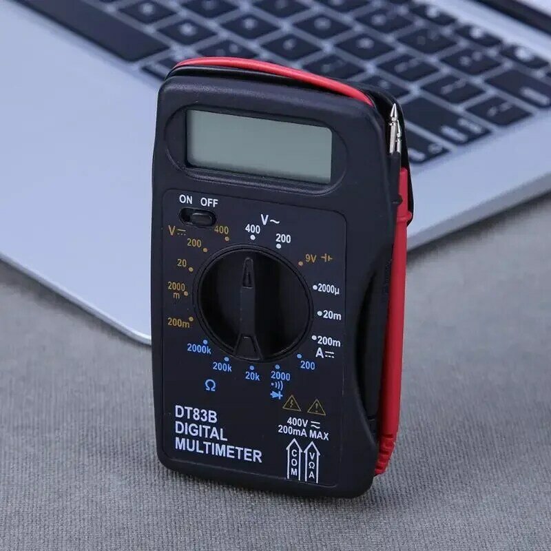 Voltímetro Digital de bolsillo, amperímetro, medidor de ohmios, probador múltiple, instrumentos eléctricos, Mini multímetro, DT83B