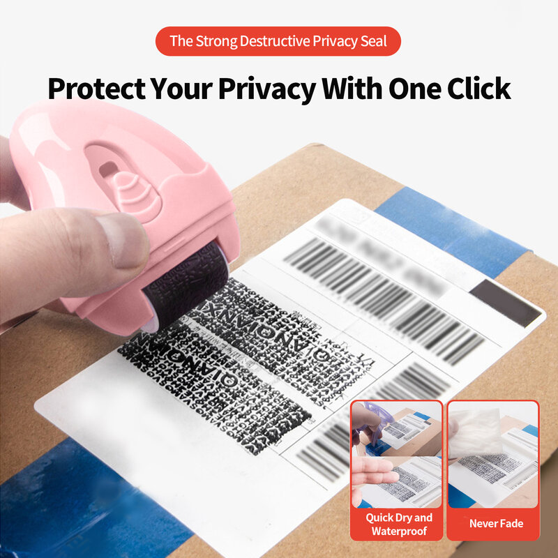 Identität Diebstahl Schutz Roller Stempel 2 In 1 Privatsphäre Vertrauliche Daten Adresse Blocker Privatsphäre Sicherheit Tragbare Roller Stempel