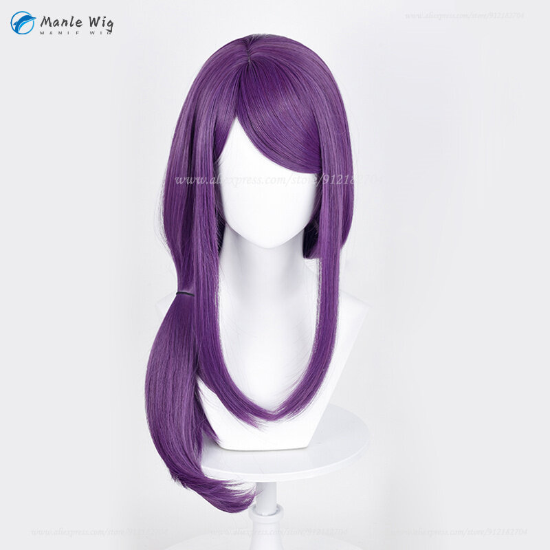 Parrucca Anime di alta qualità Cosplay kamispiro Rize parrucca Cosplay 70cm viola donne parrucche Anime parrucche sintetiche resistenti al calore + cappuccio parrucca
