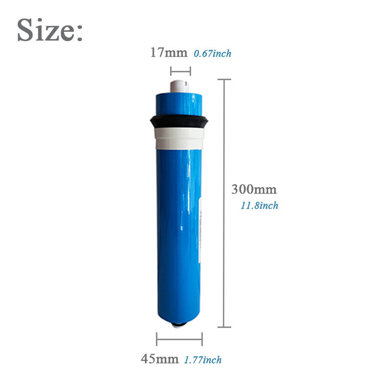 Reemplazo de membrana RO de ósmosis inversa para el hogar, filtro purificador de agua potable para cocina, 50, 75, 100, 125, 400GPD