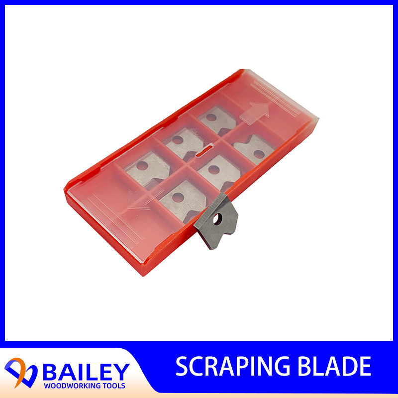 Bailey 10Pcs 16X17X2Mm Carbide Schraapblad Houtbewerking Gereedschap Messen Schraper Voor Rand Banding Machine