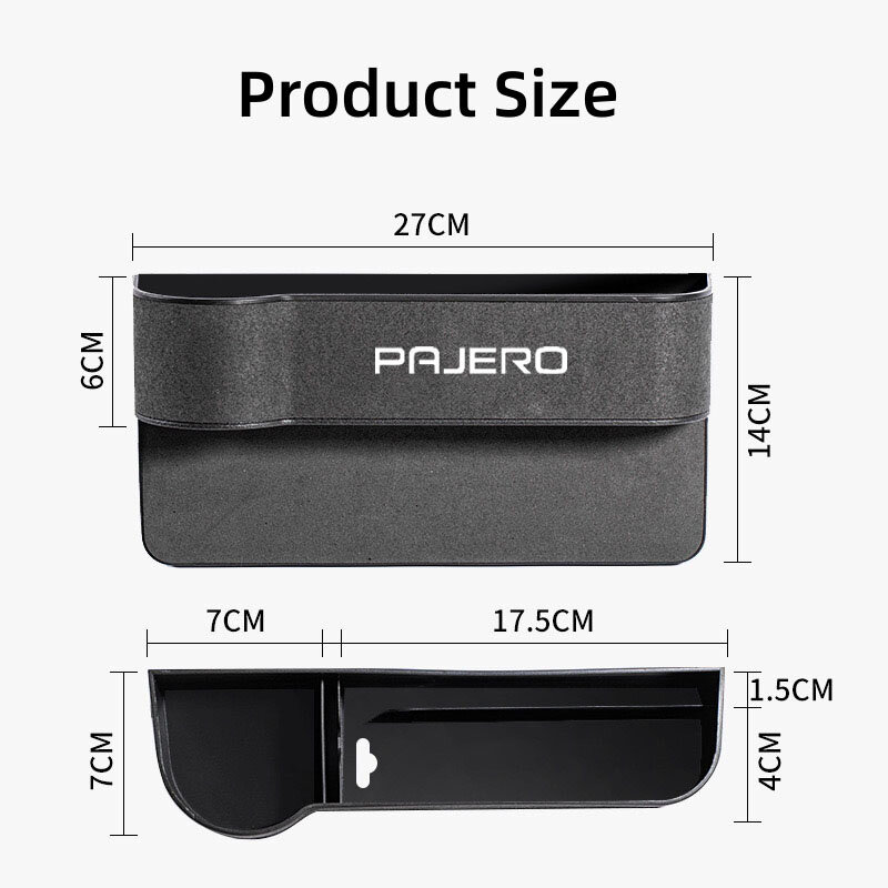 PAJERO 자동차 시트 틈새 틈새 스토리지 박스, 시트 정리함 갭 슬릿 필러 거치대, 자동차 슬릿 포켓 스토리지 박스