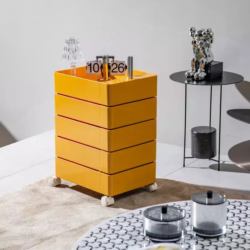 2023 armadio portaoggetti rotante comodini mobili comodino moderno nordico piccolo minimalista Muebles mobili per la casa su ruote