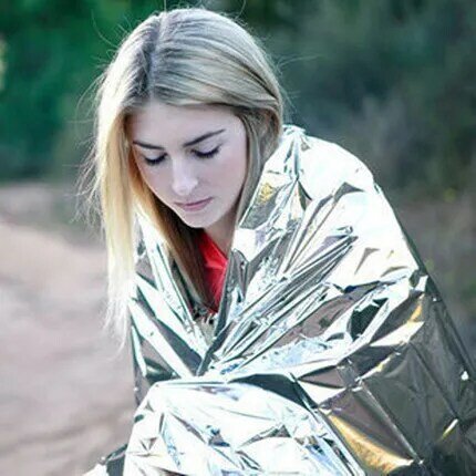 Koc zewnętrzny namiot ratujący życie izolacja termiczna folia aluminiowa kemping i zimna sprzęt do survivalu