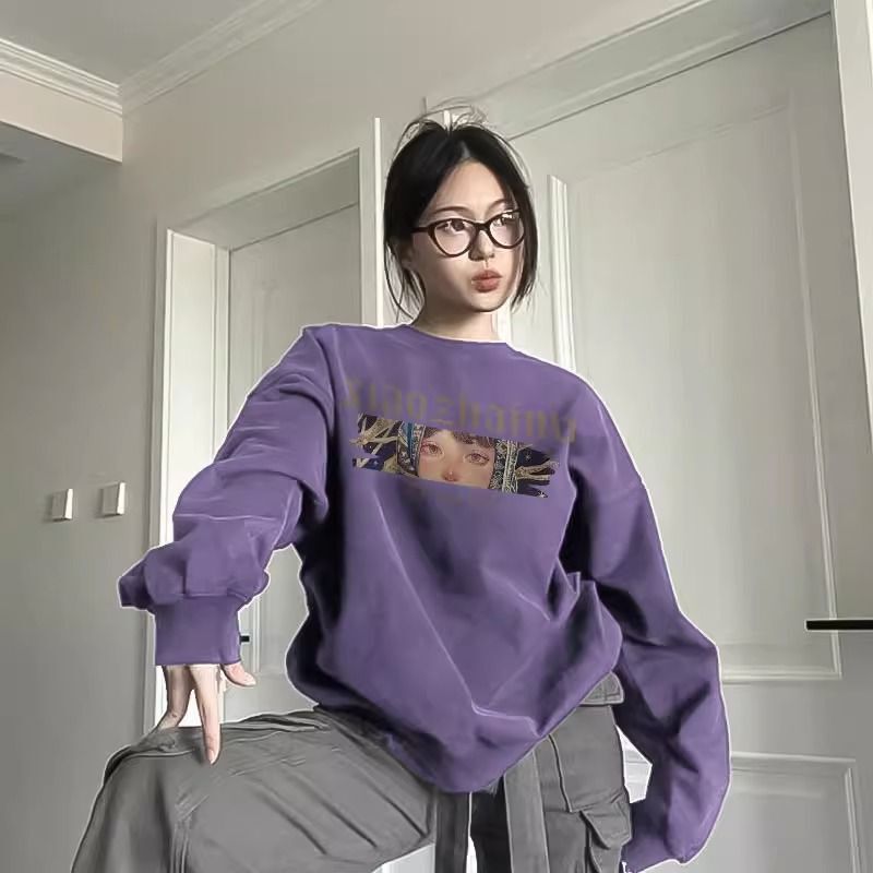 Thick Hoodie Women Sweatshirts Long Sleeve Hoodies Casual Print Loose Pullovers Harajuku Sweatshirt Female Ins
