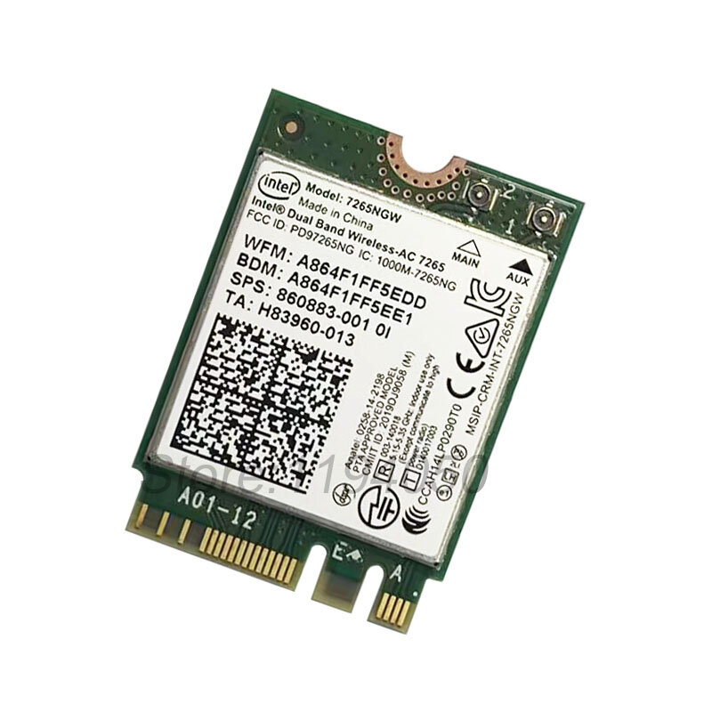 Двухдиапазонный беспроводной адаптер AC 7265 7256NGW 802.11AC 867 Мбит/с Wi-Fi + Bluetooth 4,0 NGFF M.2 WLAN Wi-Fi карта intel 7265