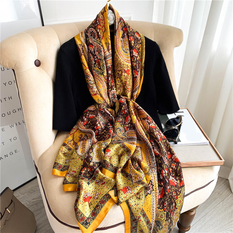 2022 inverno lenço de seda quente xale leopardo pashmina bufanda mulheres bandana foulard macio feminino stoles cabeça cachecóis envolvente novo