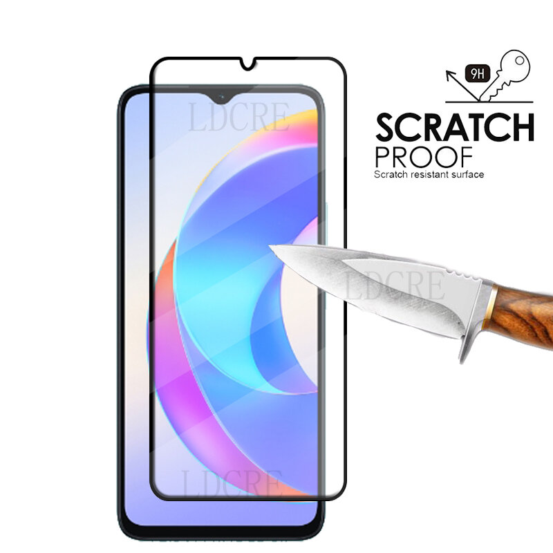 6-in-1 For Honor X5 Plus Glass For Honor X5 Plus Tempered Glass 9H HD Full Glue Screen Protector Huawei Honor X5 Plus Lens Glass
