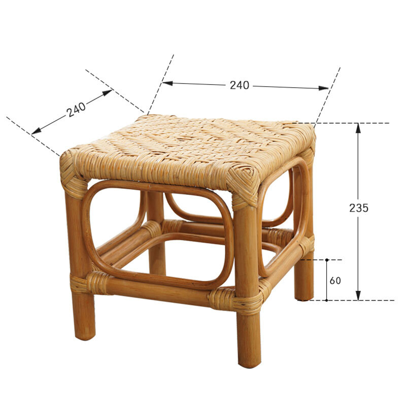 Retro tkane rattanowe dom salon niskie stołki przenośne meble ogrodowe do przedpokoju mobilna mała ławka do sypialni drewniana ławka stołek