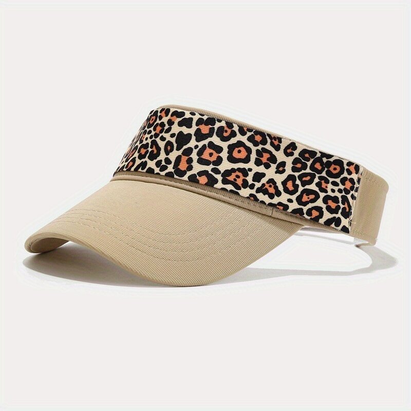 Sonnen hüte mit Leoparden muster verstellbare atmungsaktive UV-Schutz visier kappe für Frauen Mädchen Sommer Outdoor-Reises port Wander hut