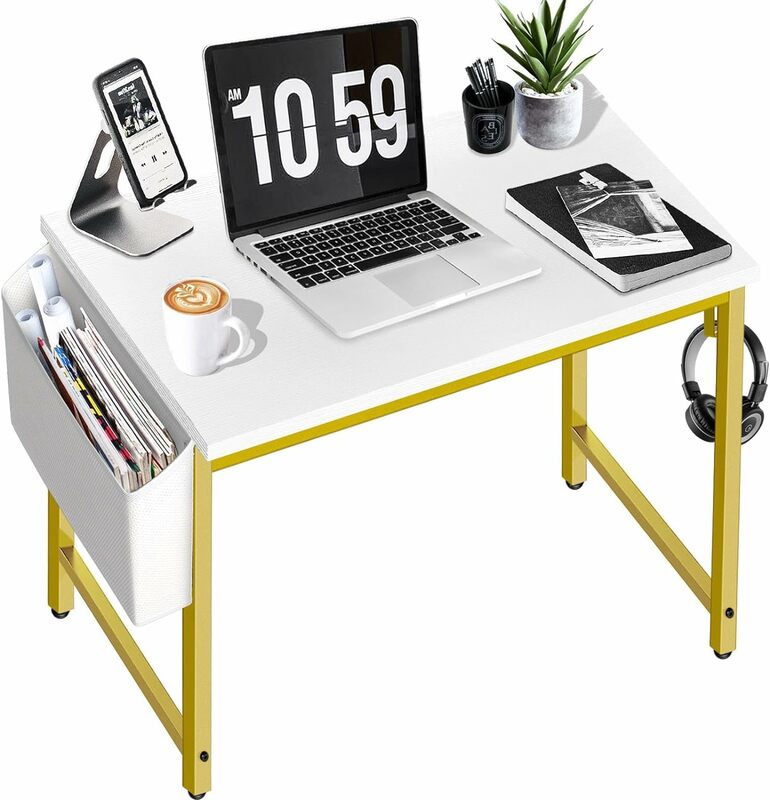 Biurko komputerowe - Nowoczesny, prosty stół do pisania w domowym biurze do sypialni, studentów, nastolatków, małych przestrzeni do pracy, PC Laptop 31 cali