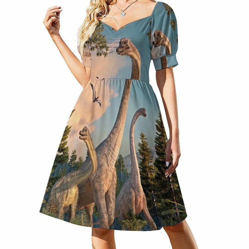 Vestido de verano sin mangas de Brachiosaurus para mujer, ropa de fiesta, 2023