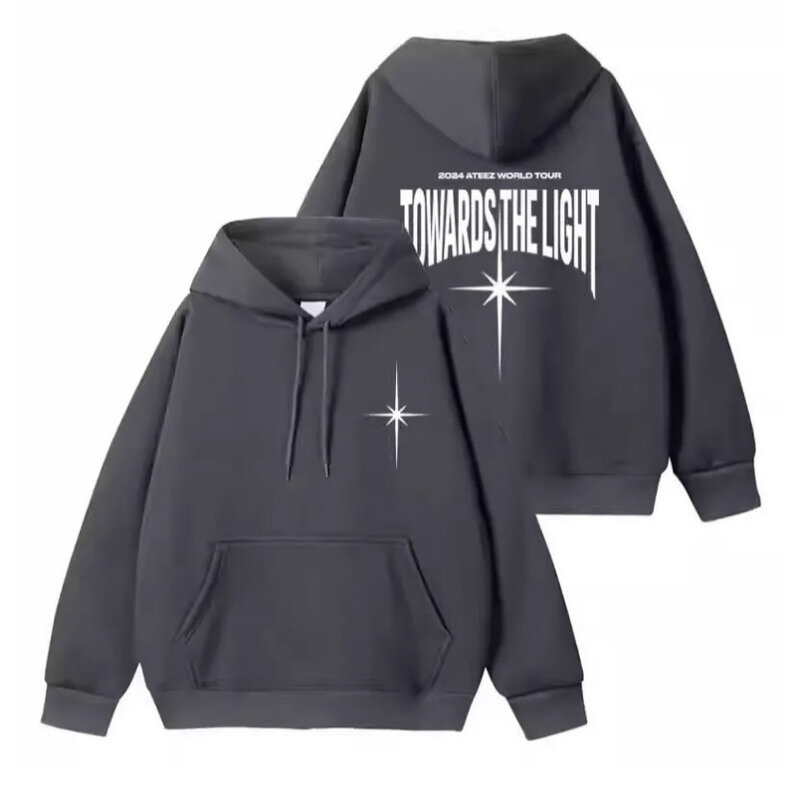 Kpop TOWARDS The LIGHT SIRIUS Letter Loose Cotton Hoodie Hip Hop Hoodie Sweatshirt Harajuku Outfit Boy Girls Y2k Harajuku Jacket