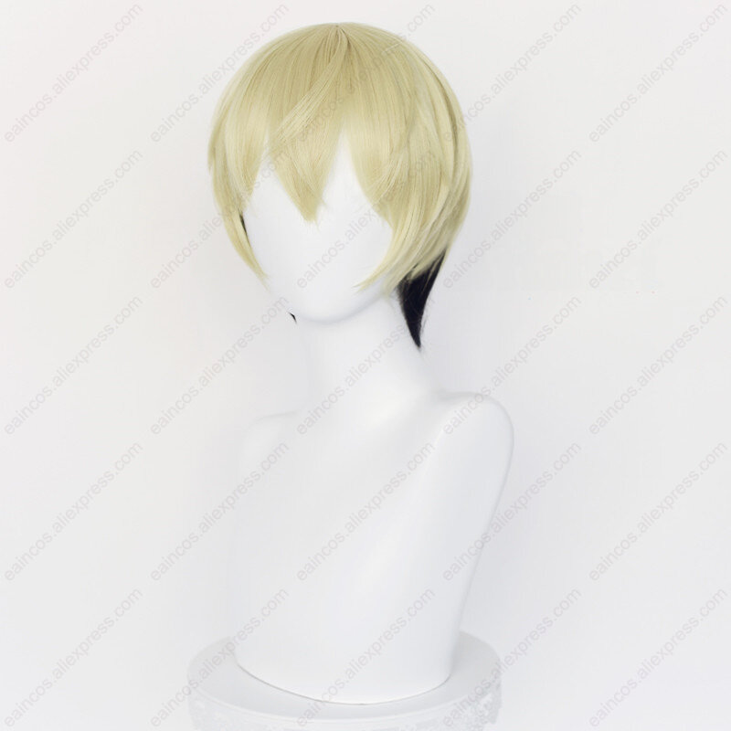 Anime Chifuyu Matsuno Cosplay Wig 32cm Light Golden Black Mixed Color Wigs Heat Synthetic Fiber Hair