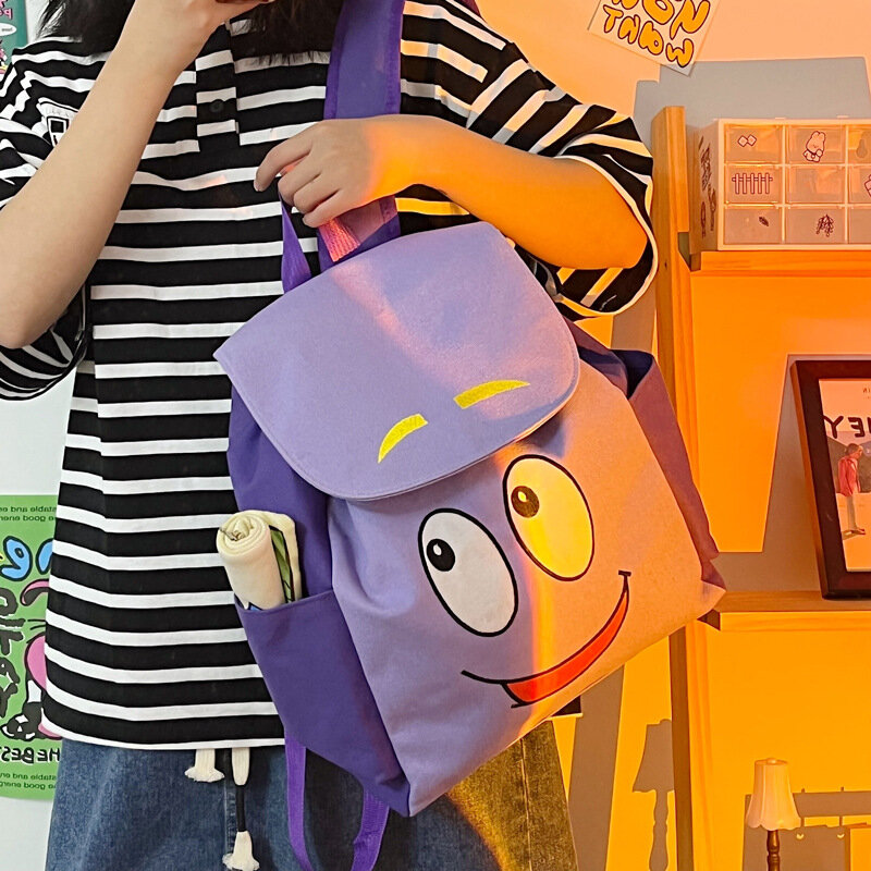 Kawaii Disney Dora The Explorer Backpack Cartoon New Large Capacity Messenger Bag Student A4 School Bag Children's Backpack