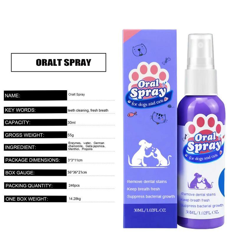 Breath Spray For Dogs Fresh Breath Dog Dental Spray Dog Breath Freshener And Dog Teeth Cleaning For Dog Dental Care 30ml Dog