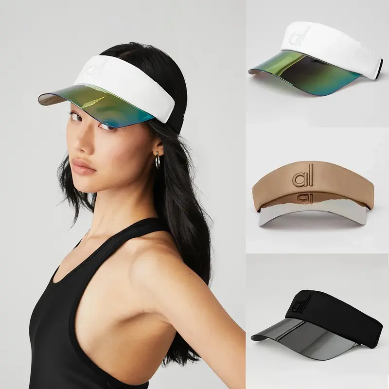 AL Yoga Airlift Solar Visor, topi bisbol sepeda matahari musim panas, topi matahari anti UV transparan atas kosong untuk pria dan wanita