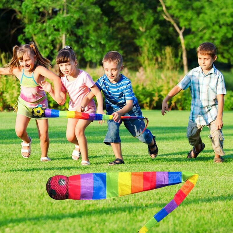 Bolsa de arena suave y duradera para bebés, Bola de cinta vibrante, mejora la integración de juegos al aire libre para niños, colorida para la integración