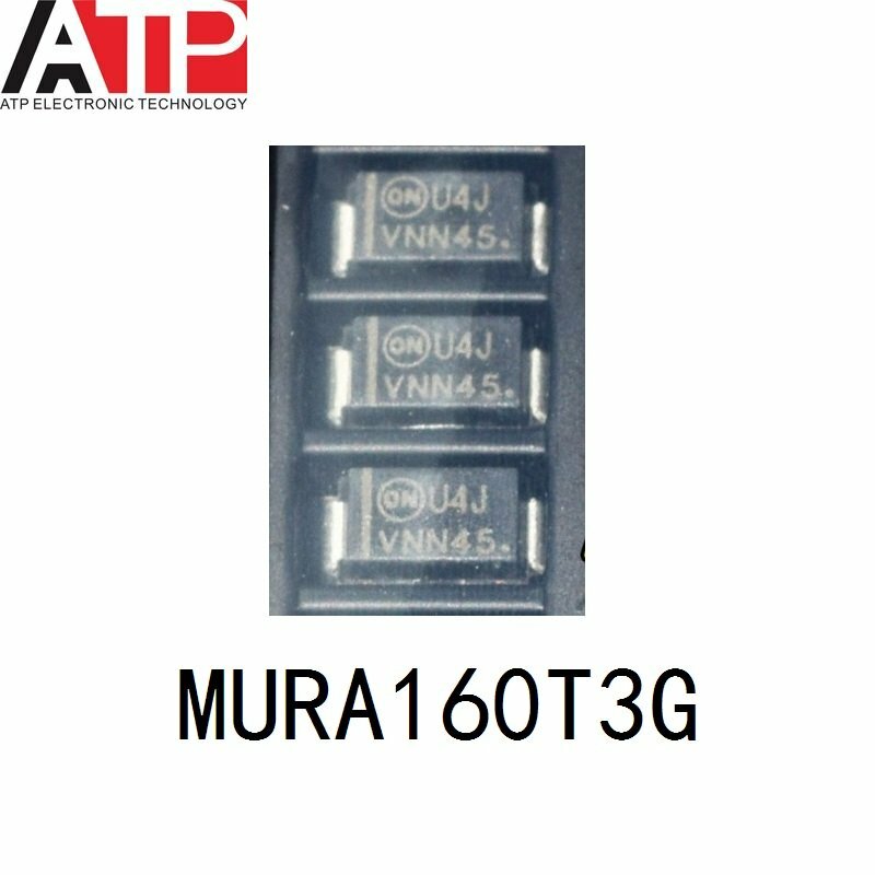 (10 قطعة) جديد الأصلي MURA160T3G U4J MURA160 رقاقة قطعة توصيل ذات قطبين 600 فولت 1A SMA