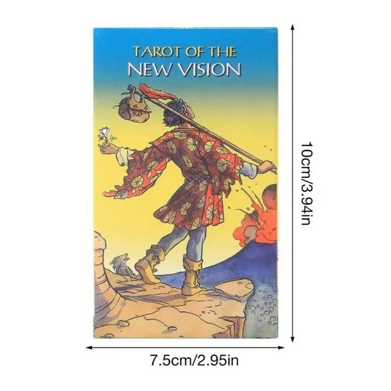 10.3*6cm Tarot of New Vision Deck Laser Edition with Guidebook for Beginners