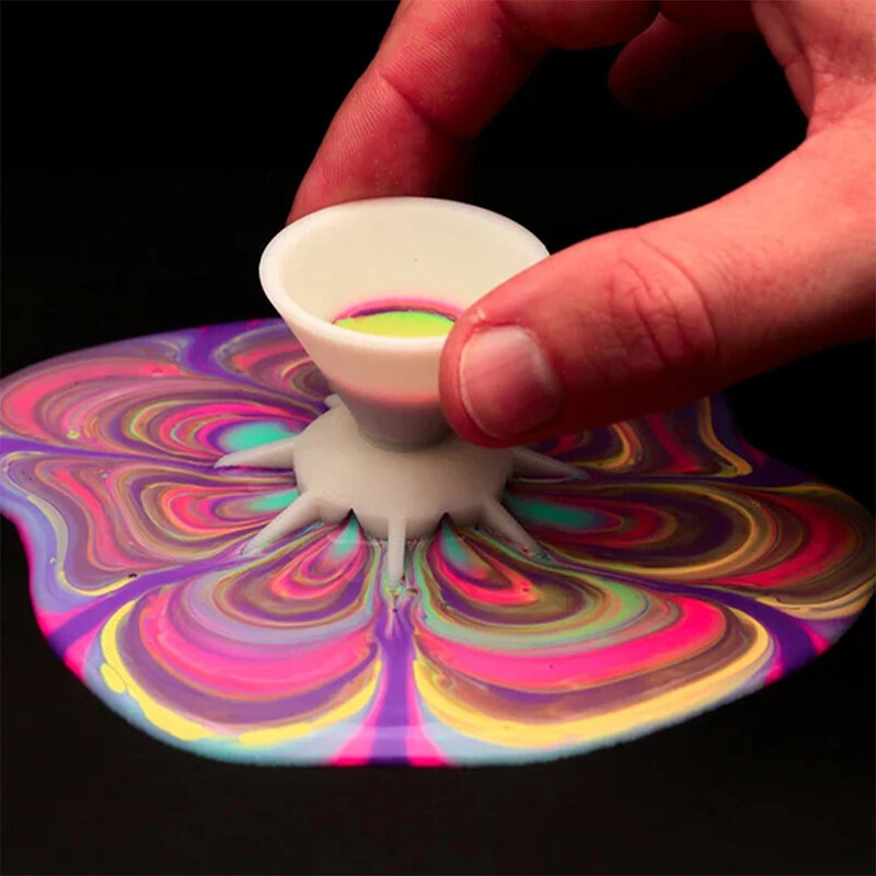 7 Legs Funnel Craft DIY Mini Resin Fluid Art For Paint Pouring Tool Flower Pattern Drawing Acrylic Split Cup Divider