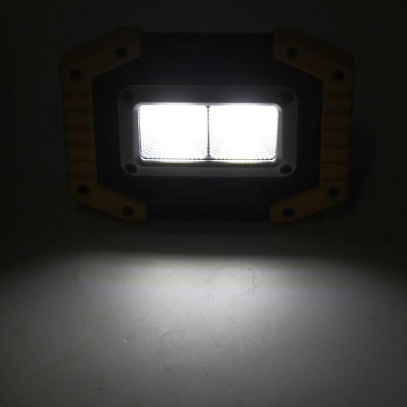 Portátil COB LED Spotlight, super brilhante, luz de trabalho, USB recarregável, lâmpada de acampamento ao ar livre, lanterna LED, 18650