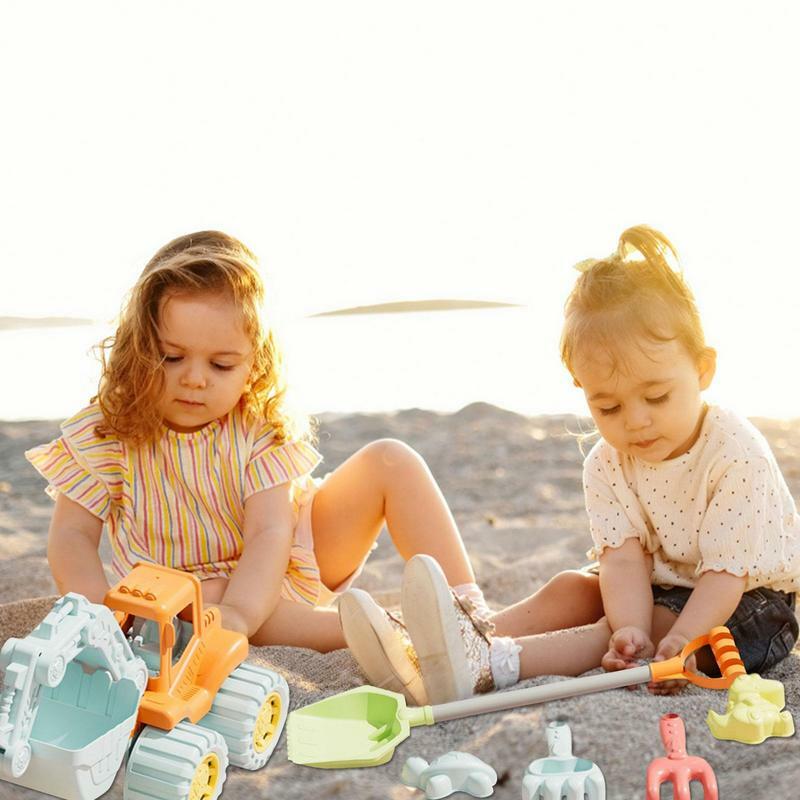 Toddler Beach Toys 20pcs Beach Toys For Kid Toddler Sand Excavator And Shovels Set Sand Molds Sandbox Toys For 3 Kids Travel