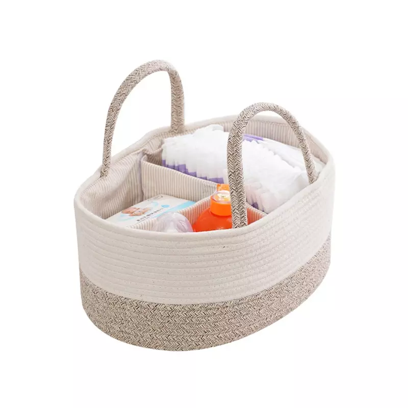 Multifunctional Travel Out Portable Mommy Bag Cotton Rope Diaper Bag Diaper Storage Bag Baby Diaper Storage Basket