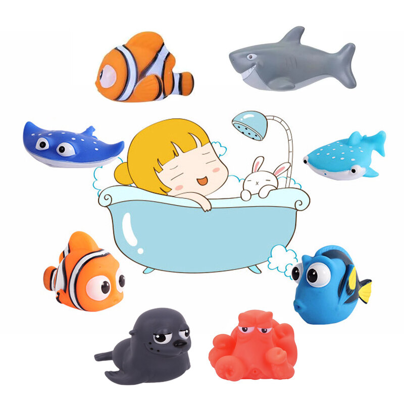 Детская игрушка для ванны, ванной комнаты, игрушка-пазл с животными, развивающая пена EVA, рыба, водные игрушки, игрушки для купания для детей