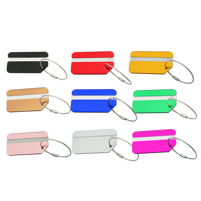 Travel Accessories Creative Women's Metal Luggage Tag Men Portable Label Backpack Suitcase ID Address Holder Baggage Boarding