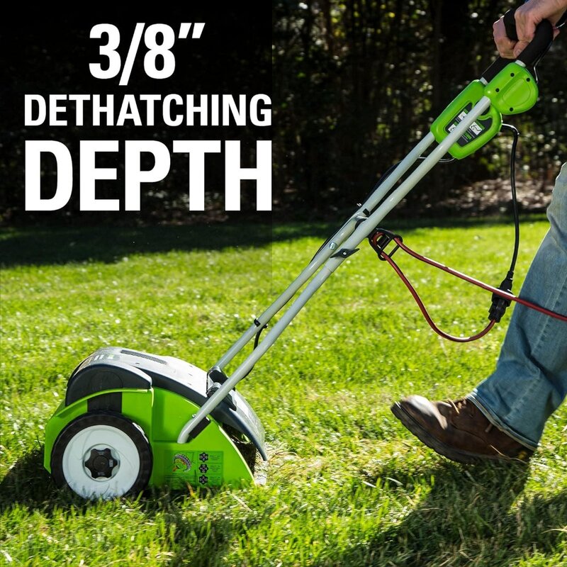 Brush Cutter Free Shipping Battery Trimmer for Grass 14” Corded Electric Dethatcher (Stainless Steel Tines) Lawn Mower Garden