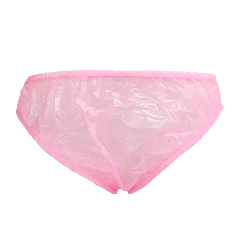 Bragas de Bikini de plástico, ropa interior de PVC, Langkee Haian