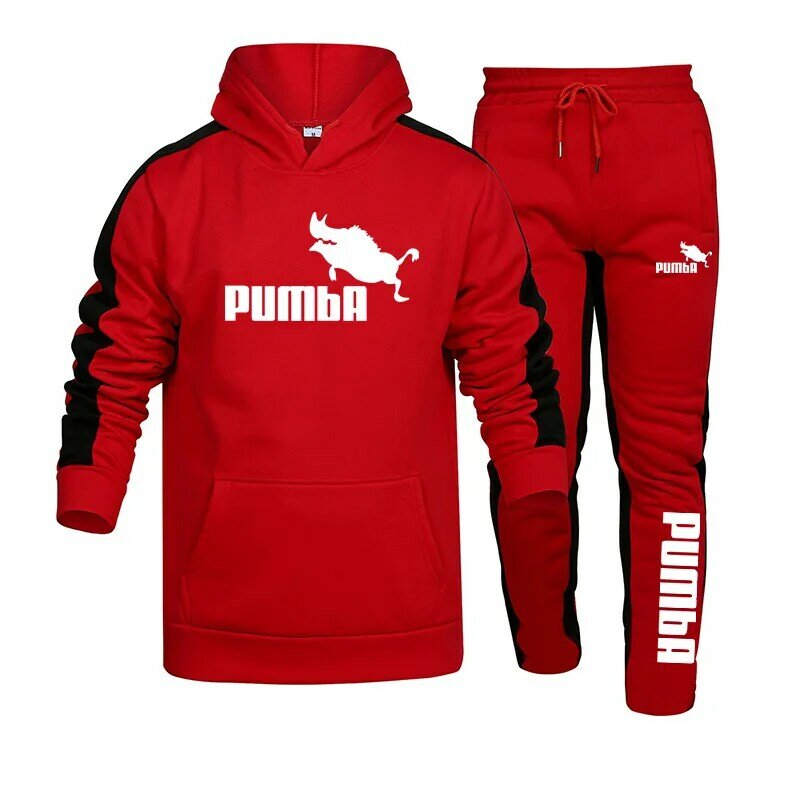 Mens Tracksuit Hooded Sweatshirts and Jogger Pants High Quality Gym Outfits Autumn Winter Casual Sports Hoodie Set 2023 Hot Sale