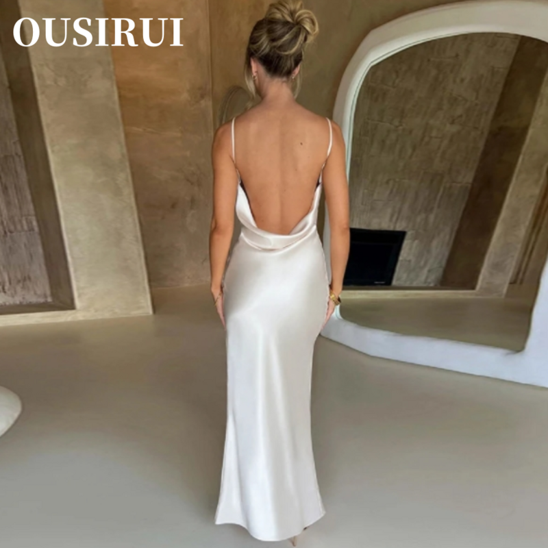 OUSIRUI перекрестная мода сексуальное богемное красное вечернее платье из Европы и Америки элегантное и стильное платье с разрезом